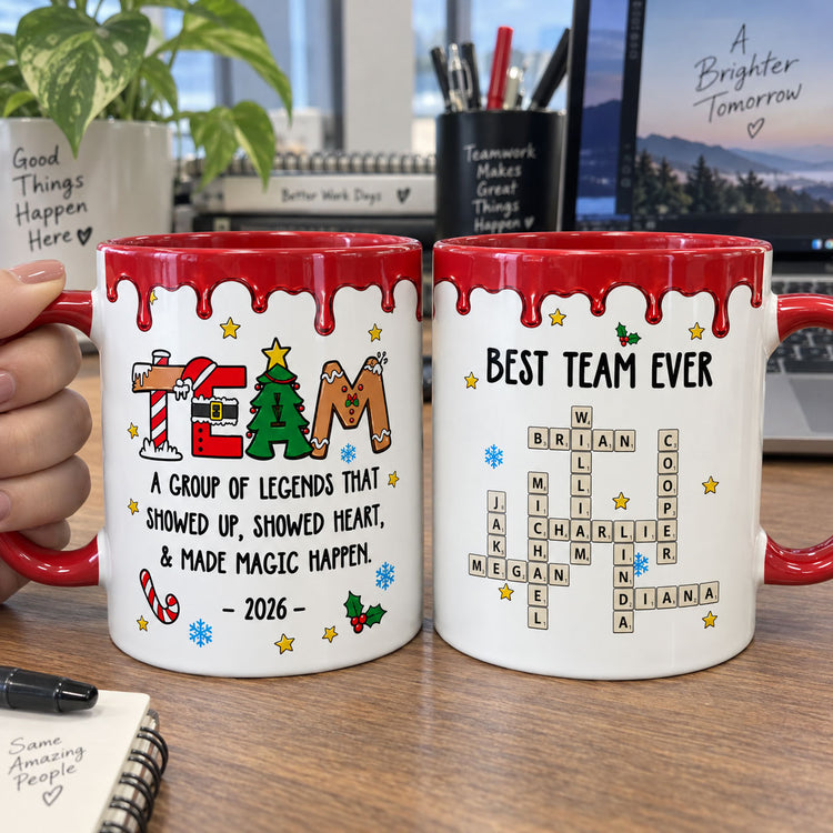 Best Team - Custom Name Crosswords - Thank You Bulk Gifts For Coworkers - Personalized Mug 1