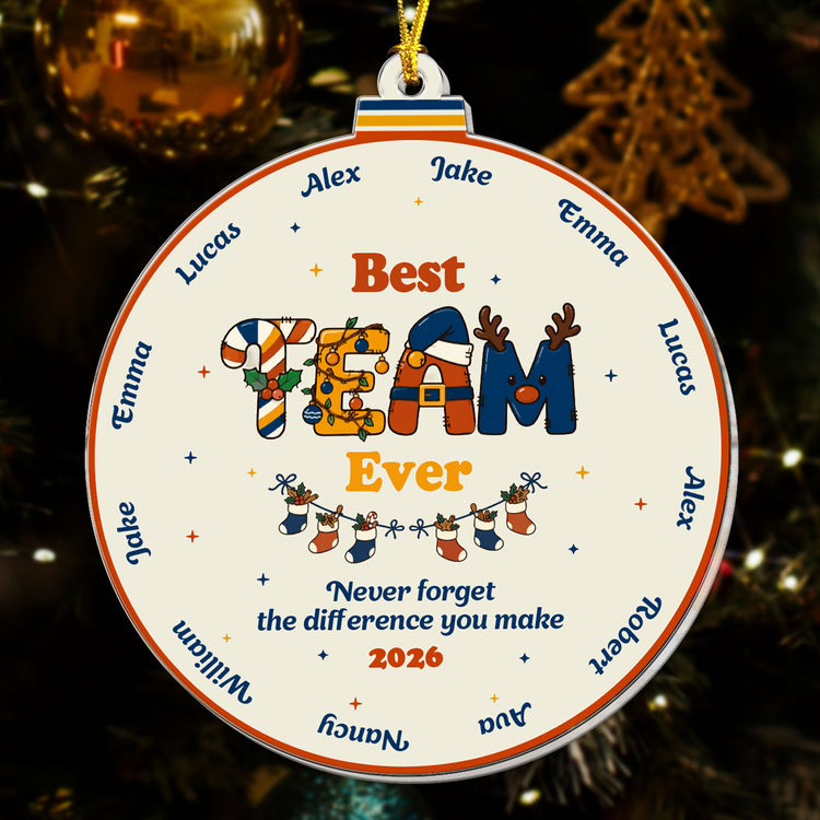 Best Team Ever Custom Name Ring Text Gifts For Coworkers - Personalized 1