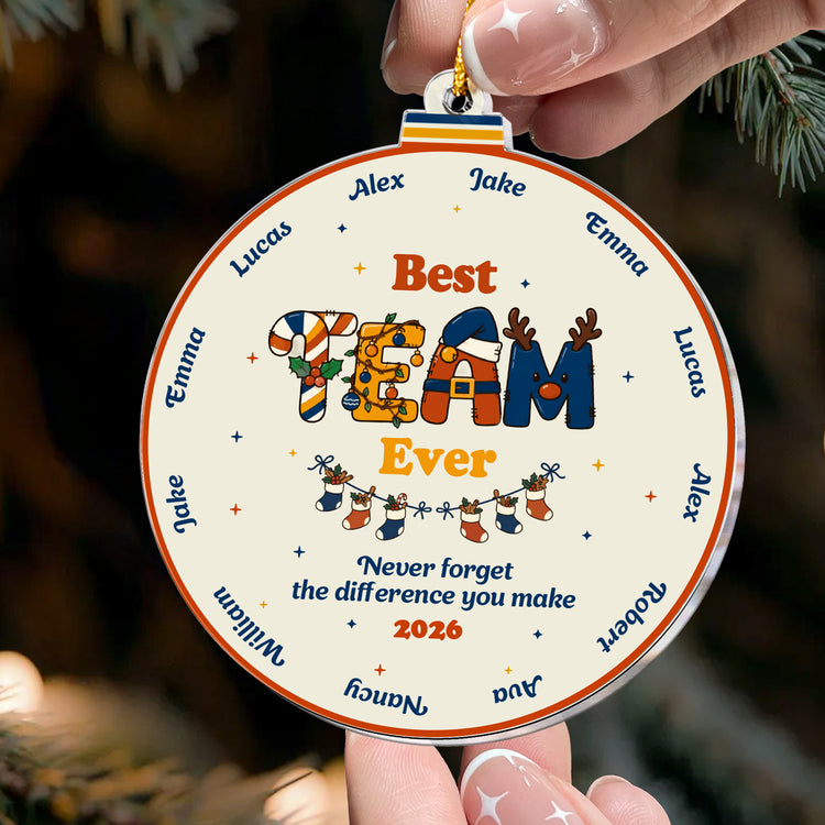 Best Team Ever Custom Name Ring Text Gifts For Coworkers - Personalized 2
