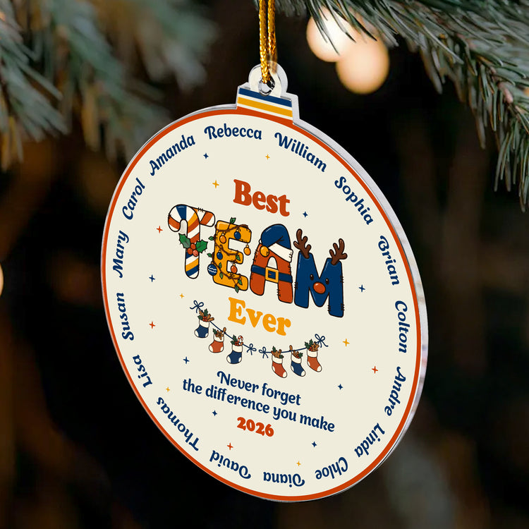 Best Team Ever Custom Name Ring Text Gifts For Coworkers - Personalized 3