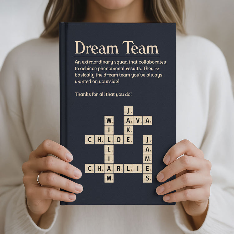 Best Team Ever Custom Name Scrabble For Coworkers, Friends - Personalized Hardcover Journal 2