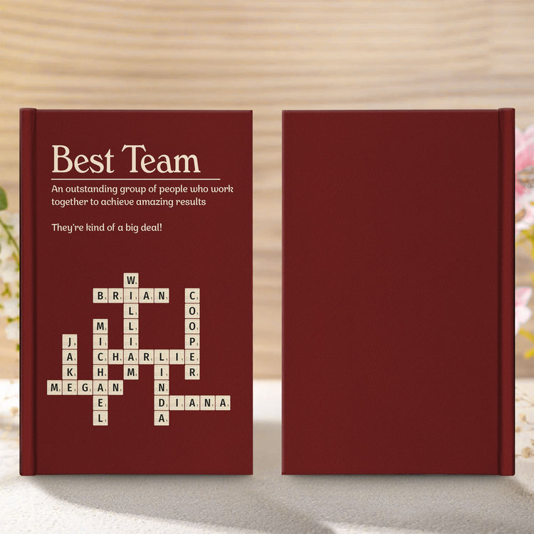 Best Team Ever Custom Name Scrabble For Coworkers, Friends - Personalized Hardcover Journal 3