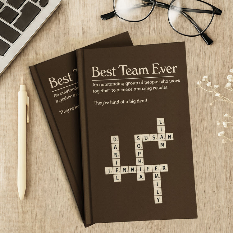 Best Team Ever Custom Name Scrabble For Coworkers, Friends - Personalized Hardcover Journal 6