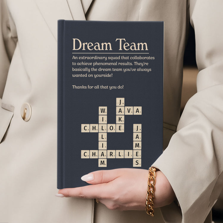 Best Team Ever Custom Name Scrabble For Coworkers, Friends - Personalized Hardcover Journal 7