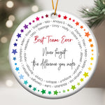 Best Team Ever - Custom Name Word Wreath, Bulk Gifts For Coworkers, Team - Personalized Ornament 1