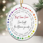 Best Team Ever - Custom Name Word Wreath, Bulk Gifts For Coworkers, Team - Personalized Ornament 2
