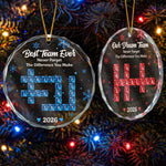 Best Team Ever - Custom Scrabble Crosswords Names, Bulk Gifts For Coworkers - Personalized Ornament 1