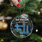 Best Team Ever - Custom Scrabble Crosswords Names, Bulk Gifts For Coworkers - Personalized Ornament 4