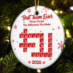 Best Team Ever - Custom Scrabble Crosswords Names, Bulk Gifts For Coworkers, Team - Personalized Ornament 2