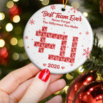Best Team Ever - Custom Scrabble Crosswords Names, Bulk Gifts For Coworkers, Team - Personalized Ornament 4