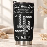 Best Team Ever Scrabble Name - Personalized Tumbler 1