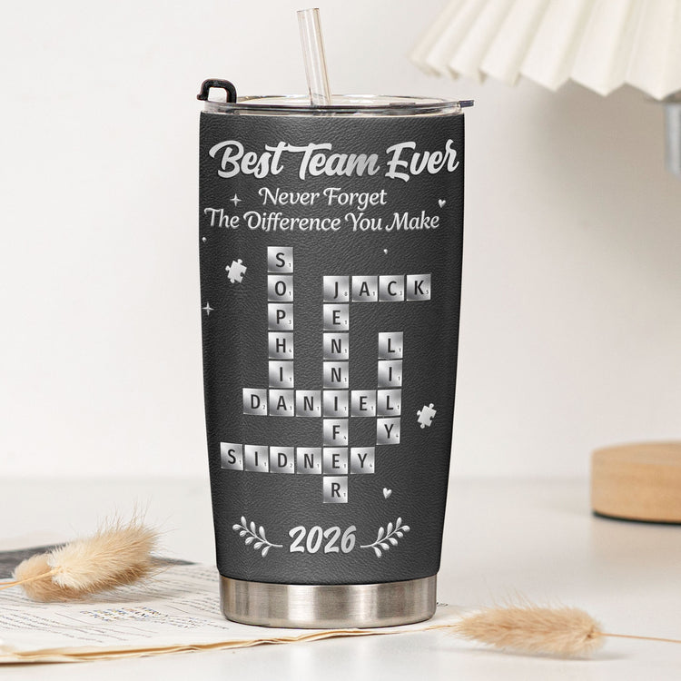 Best Team Ever Scrabble Name - Personalized Tumbler 3