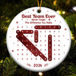 Best Team Ever Word Search - Personalized Ornament 2