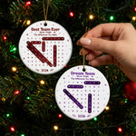 Best Team Ever Word Search - Personalized Ornament 3