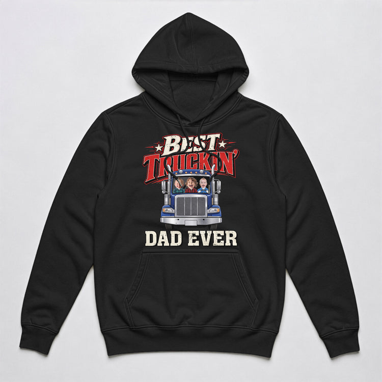 Best Truckin' Dad Ever - Personalized Shirt 4