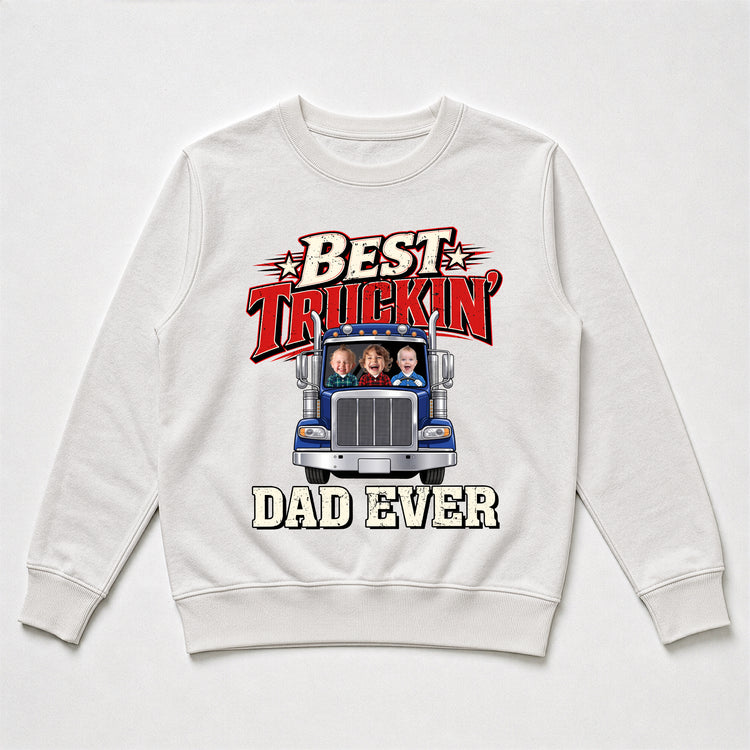 Best Truckin' Dad Ever - Personalized Shirt 5