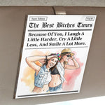 Bestie Gift Custom Friends Photo Watercolor Art - Personalized Car Visor Clip 3
