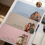 Besties Forever Custom Photo Cartoon Art Gift For Friends - Personalized Desk Mat 1