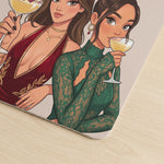Besties Forever Custom Photo Cartoon Art Gift For Friends - Personalized Desk Mat 5