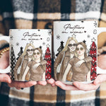 Besties Forever Custom Photo Watercolor Art Chrismas Gift For BFF - Personalized Mug 5