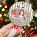 Besties Forever Custom Photo Watercolor Christmas Gift For Her - Personalized Ornament 3