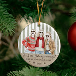 Besties Forever Custom Photo Watercolor Christmas Gift For Her - Personalized Ornament 4