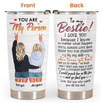 I'll Be There For You - Personalized Tumbler Cup - Friends Hoodie Standing