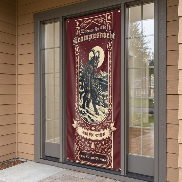 Beware Of The Krampus - Personalized Door Cover 5