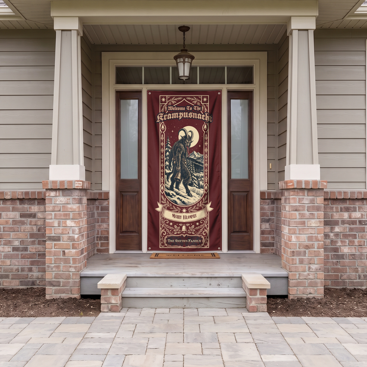 Beware Of The Krampus - Personalized Door Cover 6