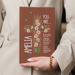 Birth Flower Cross You Are Bible Verse Affirmations - Personalized Journal 1