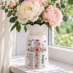 Birth Flower Cross You Are Bible Verse Affirmations - Personalized Vase 3