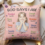 Birth Flower God Says I Am Gift For Kid Daughter Wife Friend - Personalized Pillow 3