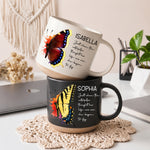 Birth Month Butterfly Gift For Her, Wife, Daughter, Friends, Sister - Personalized Mug 1