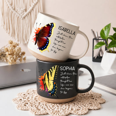 Birth Month Butterfly Gift For Her, Wife, Daughter, Friends, Sister - Personalized Mug