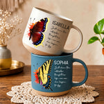 Birth Month Butterfly Gift For Her, Wife, Daughter, Friends, Sister - Personalized Mug 2