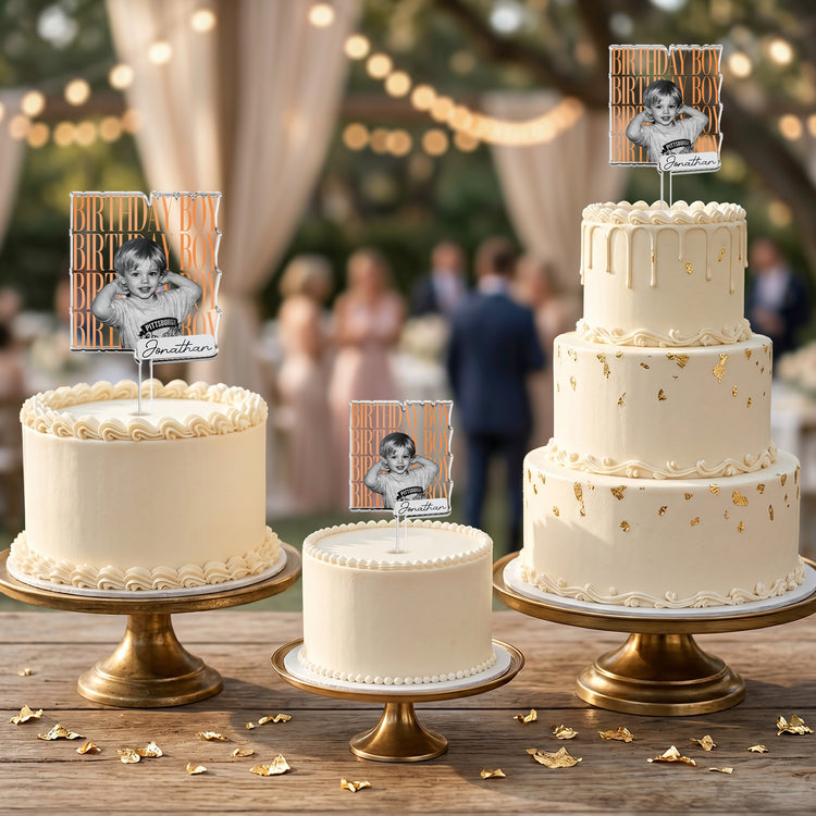 Birthday Custom Childhood Photo - Personalized Cake Topper 2