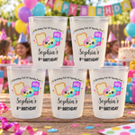 Birthday Decor For Squishy Hunter - Personalized Cups 1