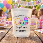 Birthday Decor For Squishy Hunter - Personalized Cups 2
