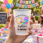Birthday Decor For Squishy Hunter - Personalized Cups 3