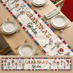 Birthflower Patwork Grandma Garden - Personalized Table Runner 5