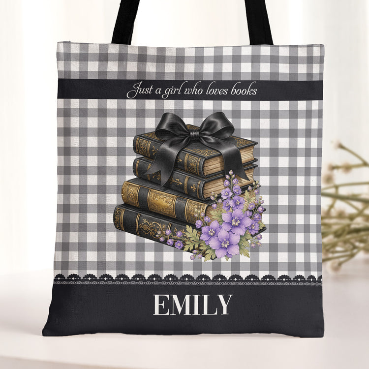 Bookaholic Gift For Book Lovers, Bookworm - Personalized Tote Bag 2