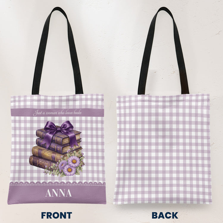 Bookaholic Gift For Book Lovers, Bookworm - Personalized Tote Bag 3