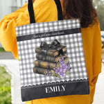 Bookaholic Gift For Book Lovers, Bookworm - Personalized Tote Bag 5