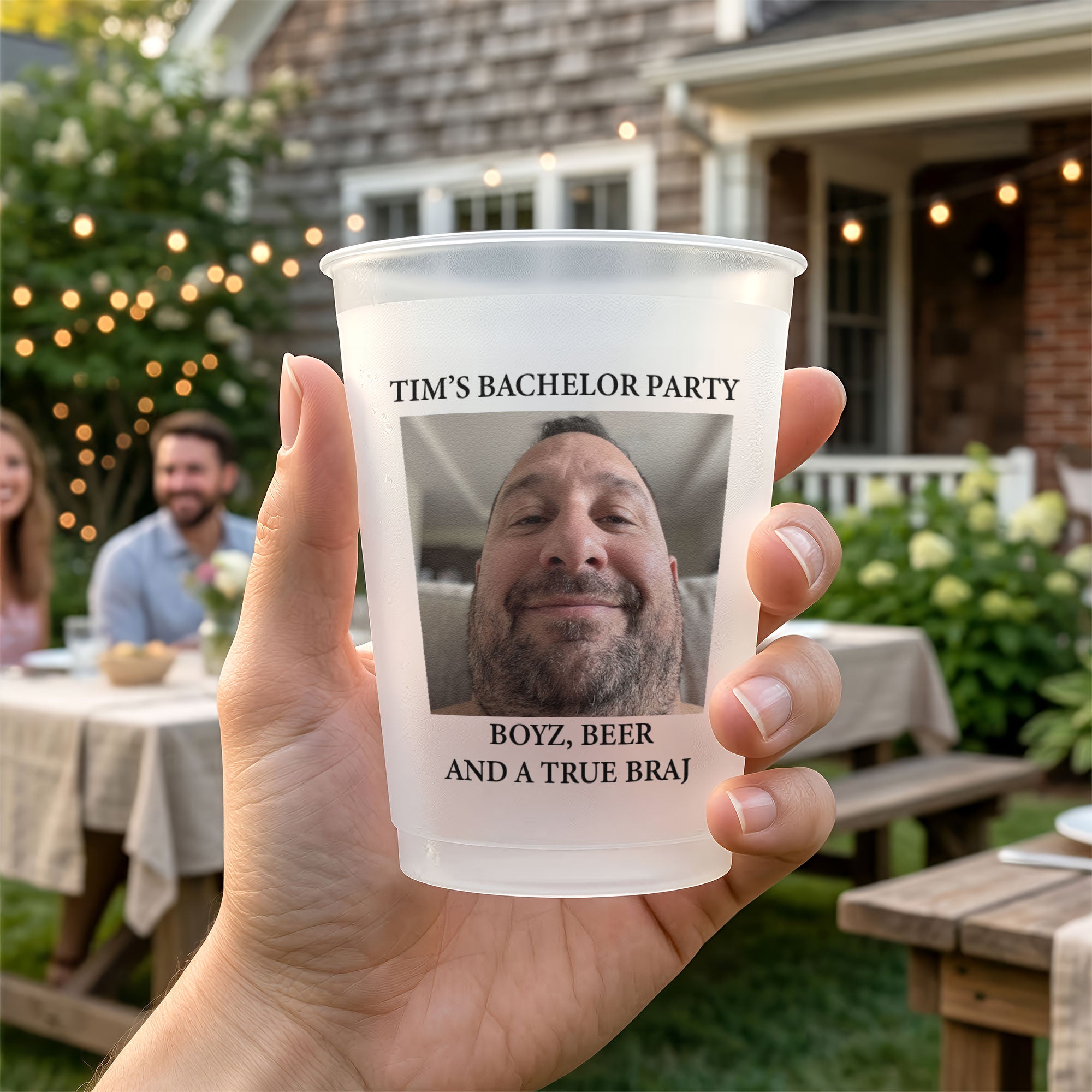 Boyz, Beer And A True Braj - Bachelor Party Favors With Funny Troll Photo Groom - Personalized Cups 3