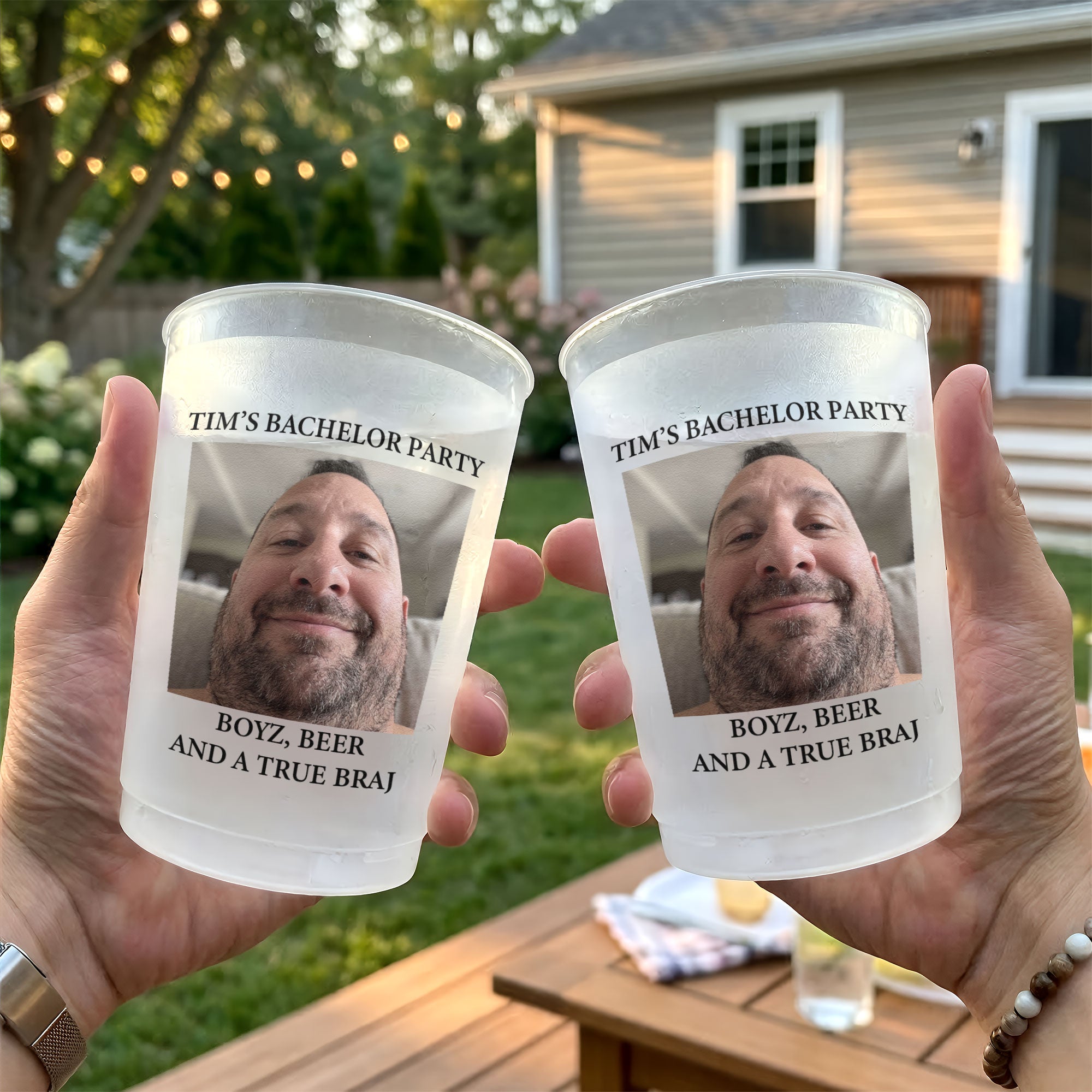 Boyz, Beer And A True Braj - Bachelor Party Favors With Funny Troll Photo Groom - Personalized Cups 4