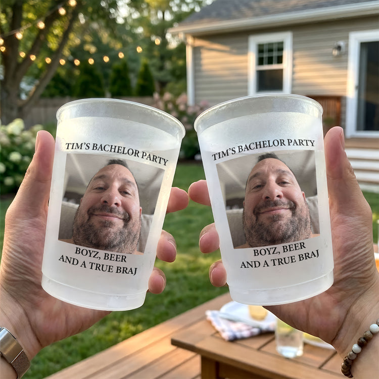Boyz, Beer And A True Braj - Bachelor Party Favors With Funny Troll Photo Groom - Personalized Cups 4