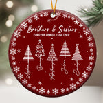 Brothers & Sisters Forever Linked Together - Christmas Gifts For Family - Personalized Ornament 1