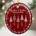 Brothers & Sisters Forever Linked Together - Christmas Gifts For Family - Personalized Ornament 2
