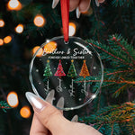 Brothers & Sisters Forever Linked Together Glass Ornament, Custom Family Christmas Gift - Personalized Ornament 6