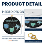 Brothers & Sisters Forever Linked Together State Map - Personalized Ornament 4